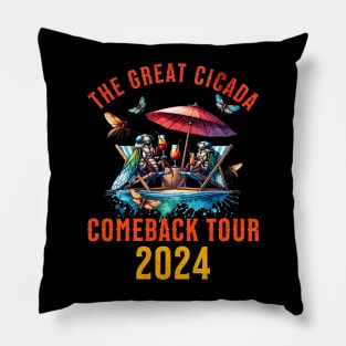 The Great Cicada Comeback Tour 2024 Pillow