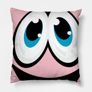 funny emoji cartoon face Pillow