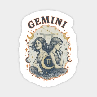 Gemini Star Sign of the Zodiac Magnet