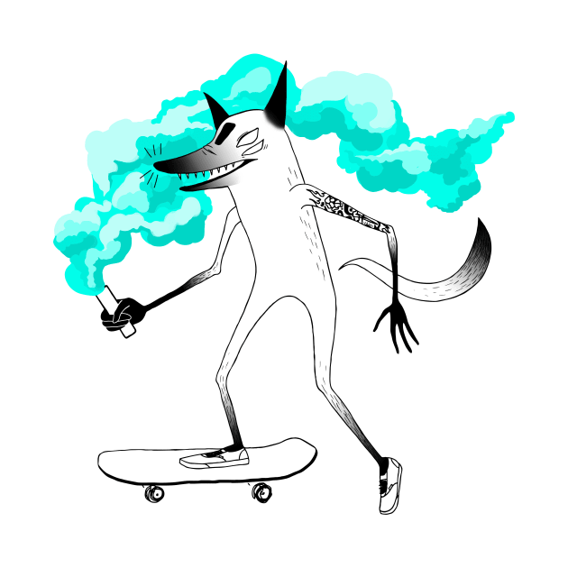 FOX SKATEBOARDER by AnyaVolk