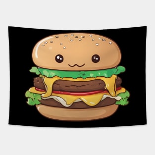 Kawaii Burger Tapestry