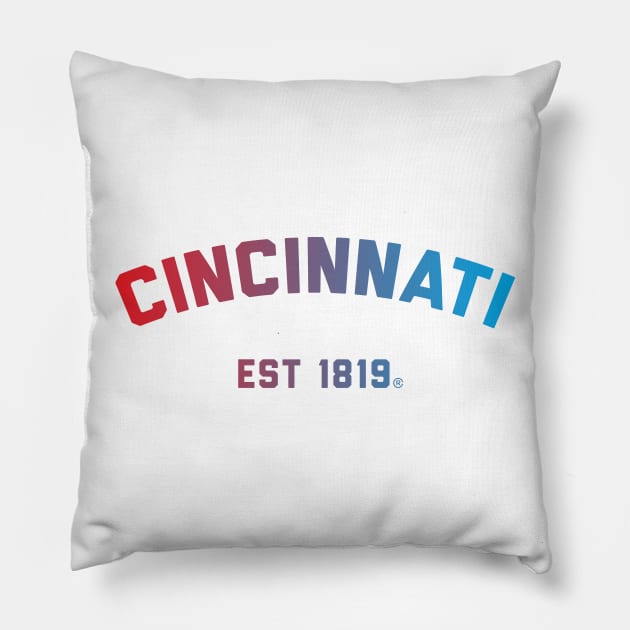 Cincinnati Est. 1819 Pillow by madebyrobbycee