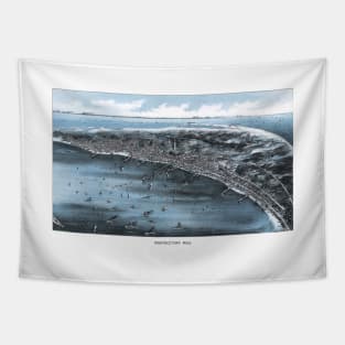 PROVINCETOWN MASSACHUSETTS city old map Tapestry