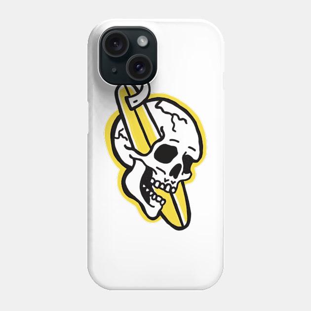 Surf | surfing | surf design | surfer | skeleton | skate or die | surf or die Phone Case by Tropical Blood