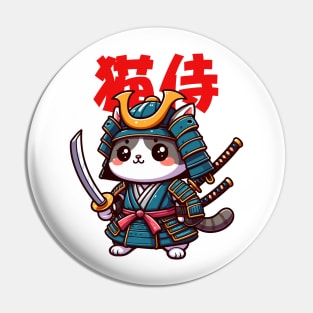 Neko Samurai Pin