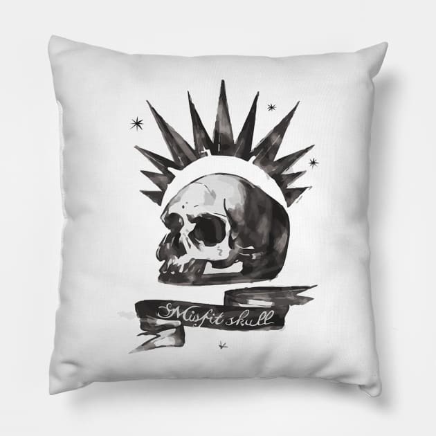 Life is Strange Chloe Misfit Skull Pillow by katmh