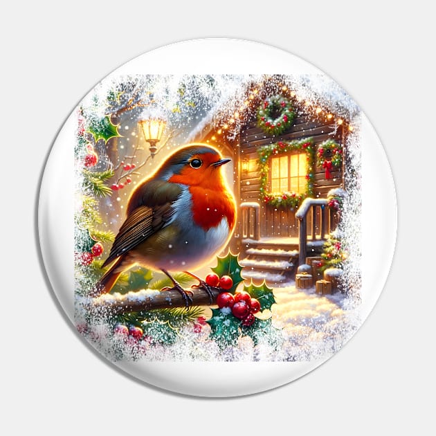 Christmas Robin Pin by OddHouse