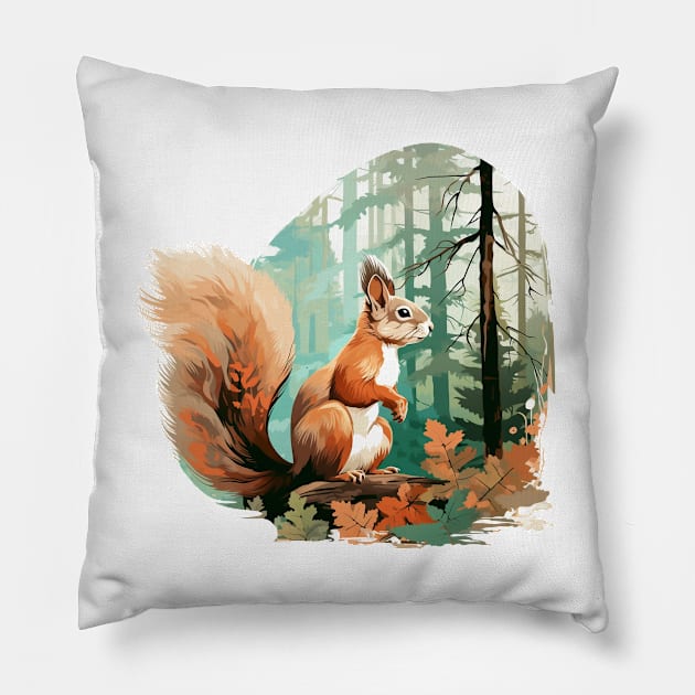 Squirrel Whisperer Pillow by zooleisurelife