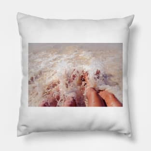 Beach With Bestie Pillow