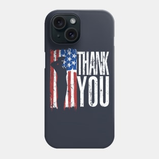 Patriotic American US Flag Thank You Veterans Day Phone Case