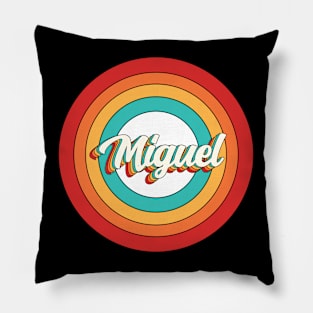 Miguel Name Shirt Vintage Miguel Circle Pillow