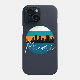 Miami Skyline Football Colors Phone Case