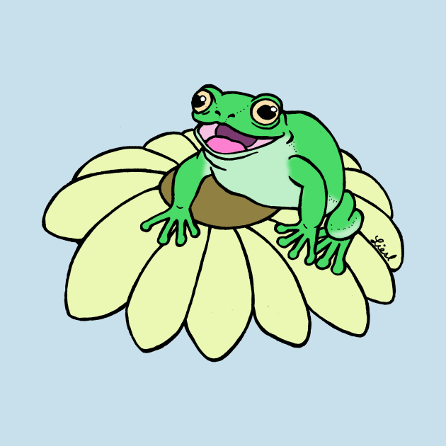 Frog and Flower by HonuHoney