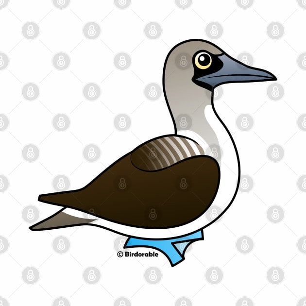 Cute Birdorable Blue-footed Booby Cartoon Bird by birdorable