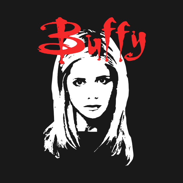 Buffy The Vampire Slayer Retro Tv Fan by Mendozab Angelob