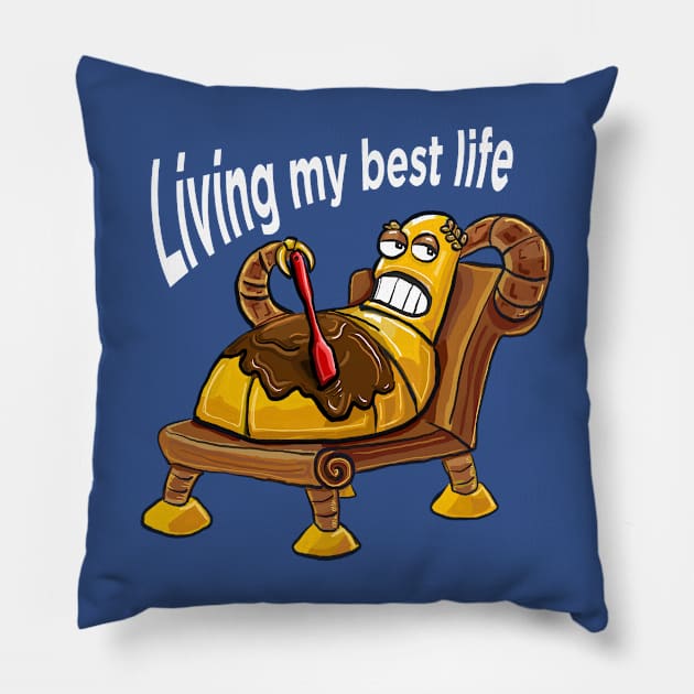 Hedonism bot - Futurama (White text) Pillow by SmerkinGherkin