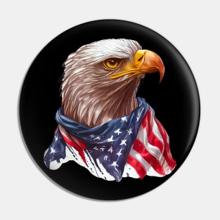 American Eagle 4th of July memorial day Pin