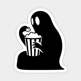 Ghost Eating Popcorn Magnet