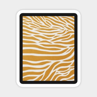 Zebra pattern, Yellow, Animal print, Retro, Mid century art Magnet