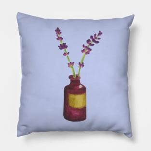 Watercolour Lavender Pot Pillow