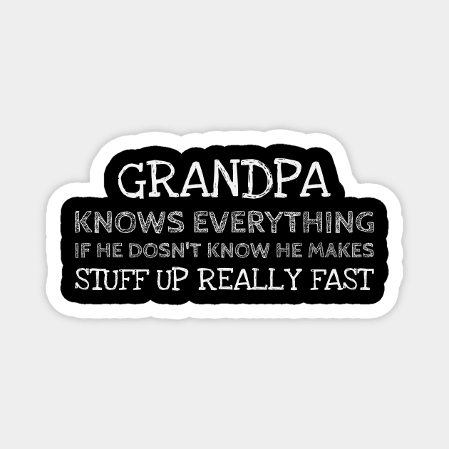 Grandpa knows everything Magnet by Pixel Threads 