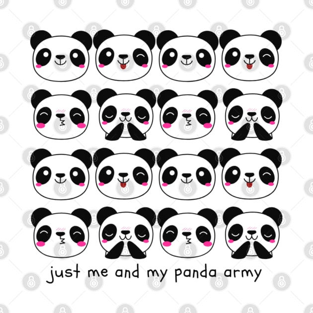 Just Me and My Panda Army by NoColorDesigns