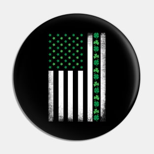 St Patrick's Day Irish American Flag Pin