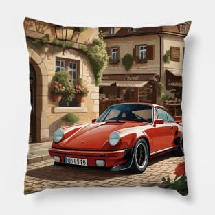 Red German Classic Sports Car Poster Pillow