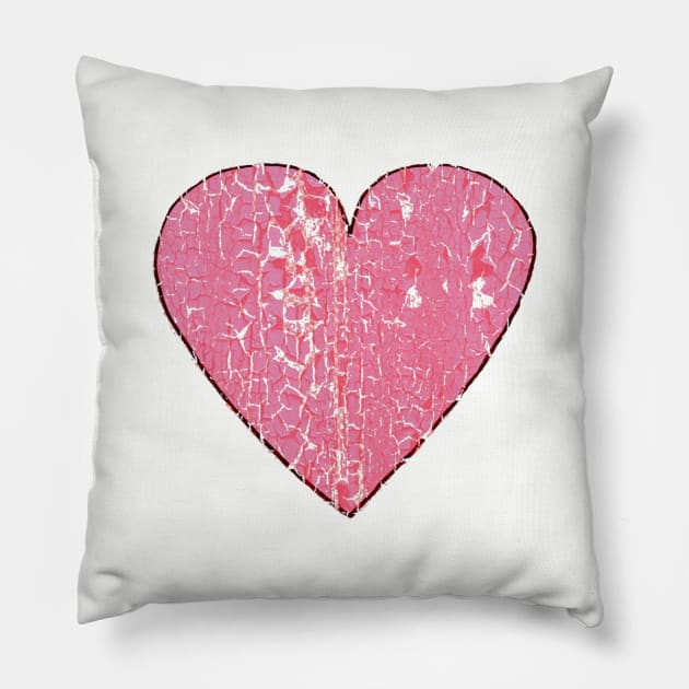 WORN OUT HEART Pillow by wanungara