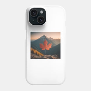 Maple Leaf in the Mountains Phone Case