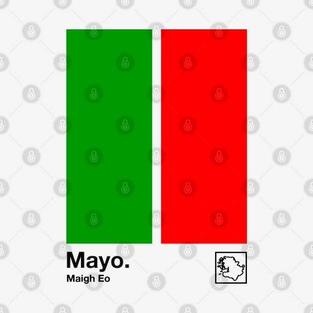 County Mayo / Original Retro Style Minimalist Poster Design by feck!