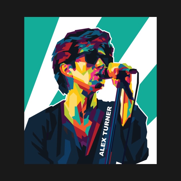 Alex Turner In Wpap Pop Art Style by Hanafi