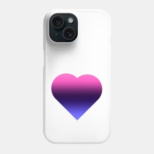 Bi+ Hearts Omnisexual Flag (Vertical Gradient Solo) Phone Case