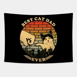 Best Cat Dad Ever Tapestry