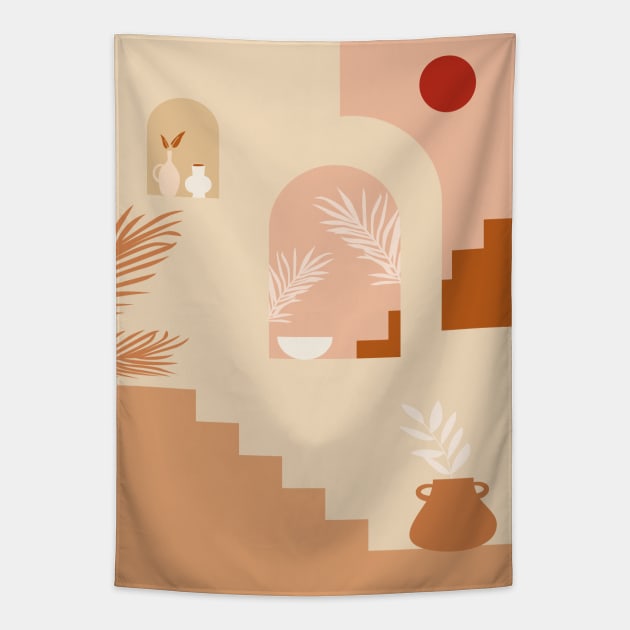 Mediterranean Illustrations Tapestry by NJORDUR