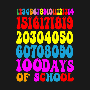 100th Day of School Teacher Kids 100 Days Math Numbers T-Shirt