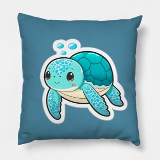 Cute sea turtle Pillow