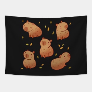 Capybara illustration pattern Tapestry