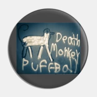 Death Monkey Puffball Blue Pin