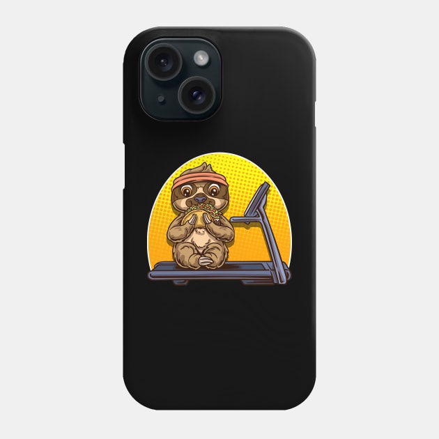 Sloth Gym Taco Lovers Phone Case by thingsandthings