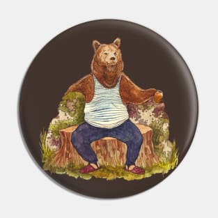 Lazy bear Pin