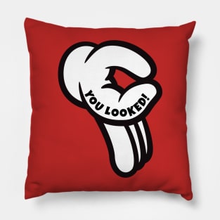 You looked! Circle hand game Pillow