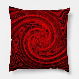 Hurricane wind in red and black Pillow