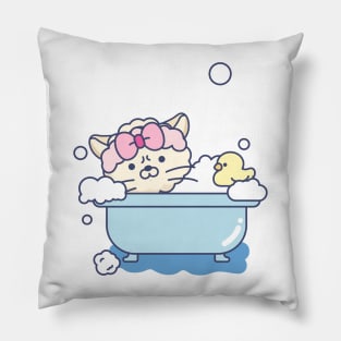 bathing cat Pillow