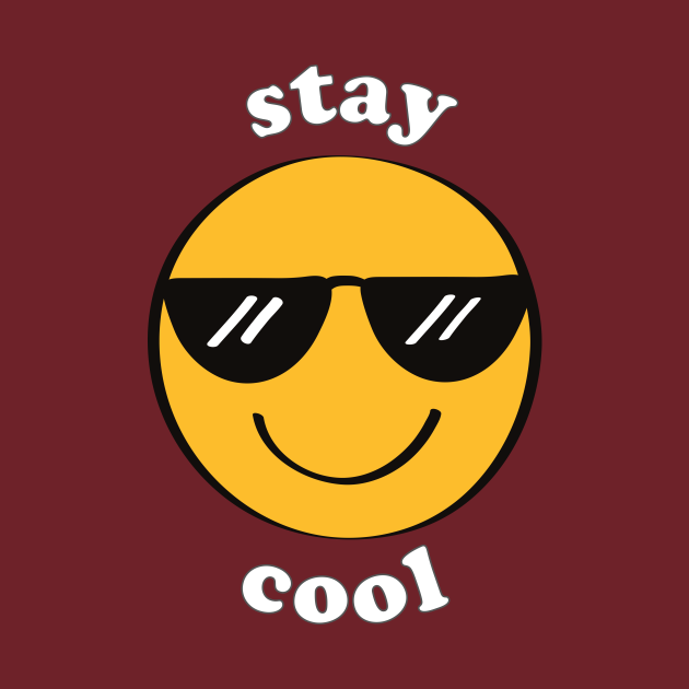 Stay Cool Sunglasses Emoji Smiley Face - Smiley Face - T-Shirt | TeePublic