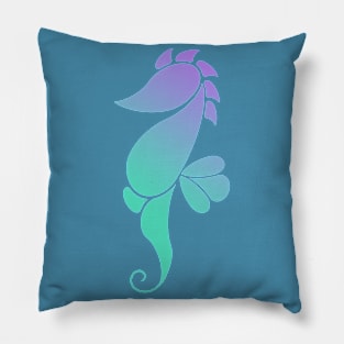 Green & Purple Seahorse Pillow