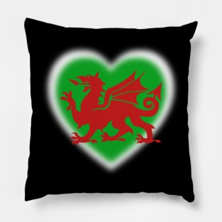 Welsh Dragon Heart Pillow