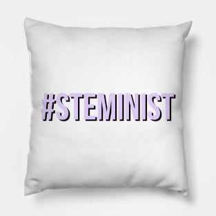 #steminist in purple Pillow