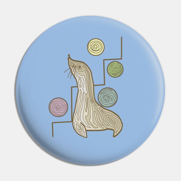 Seal Plays With Balls Pin by DesignTree