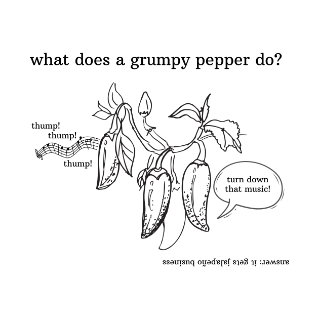 what does a grumpy pepper do? by shoreamy